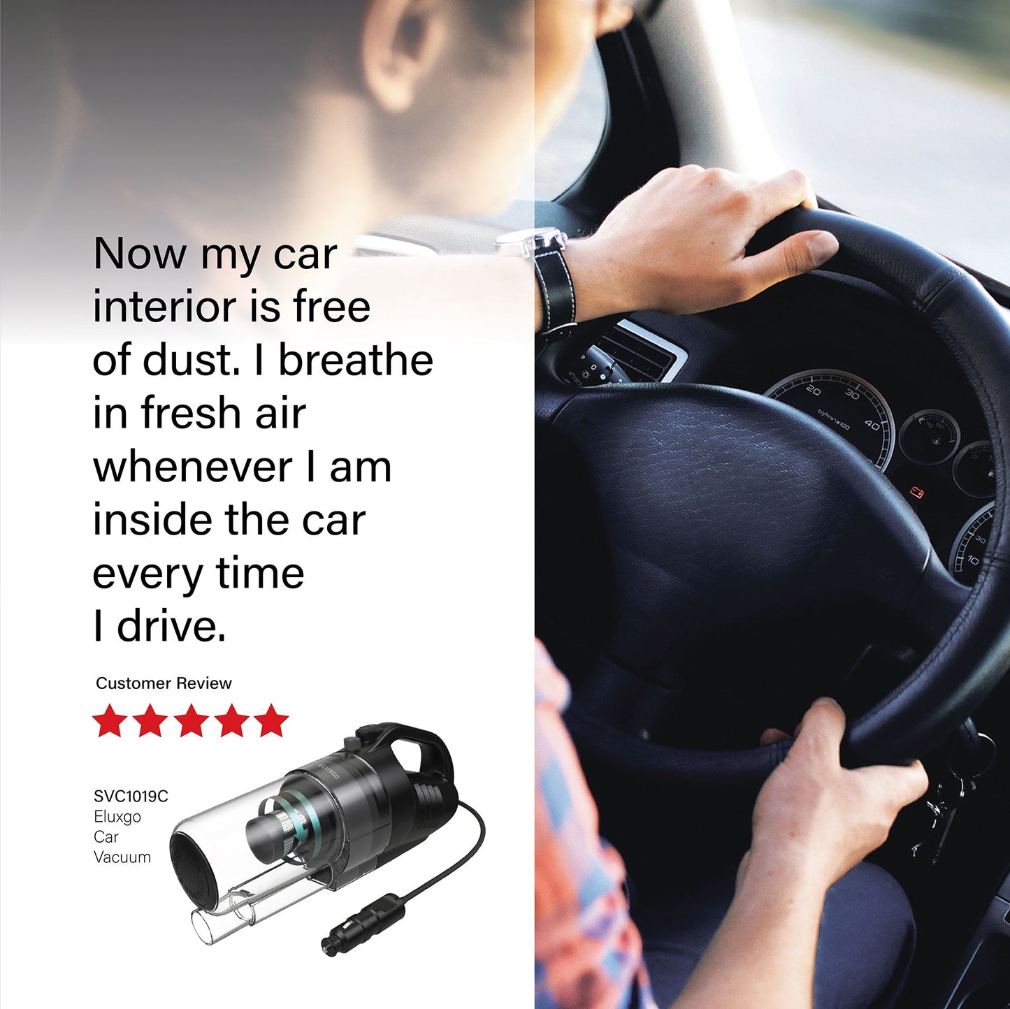 Eluxgo SVC1019C Car Vacuum Cleaner Customer Review