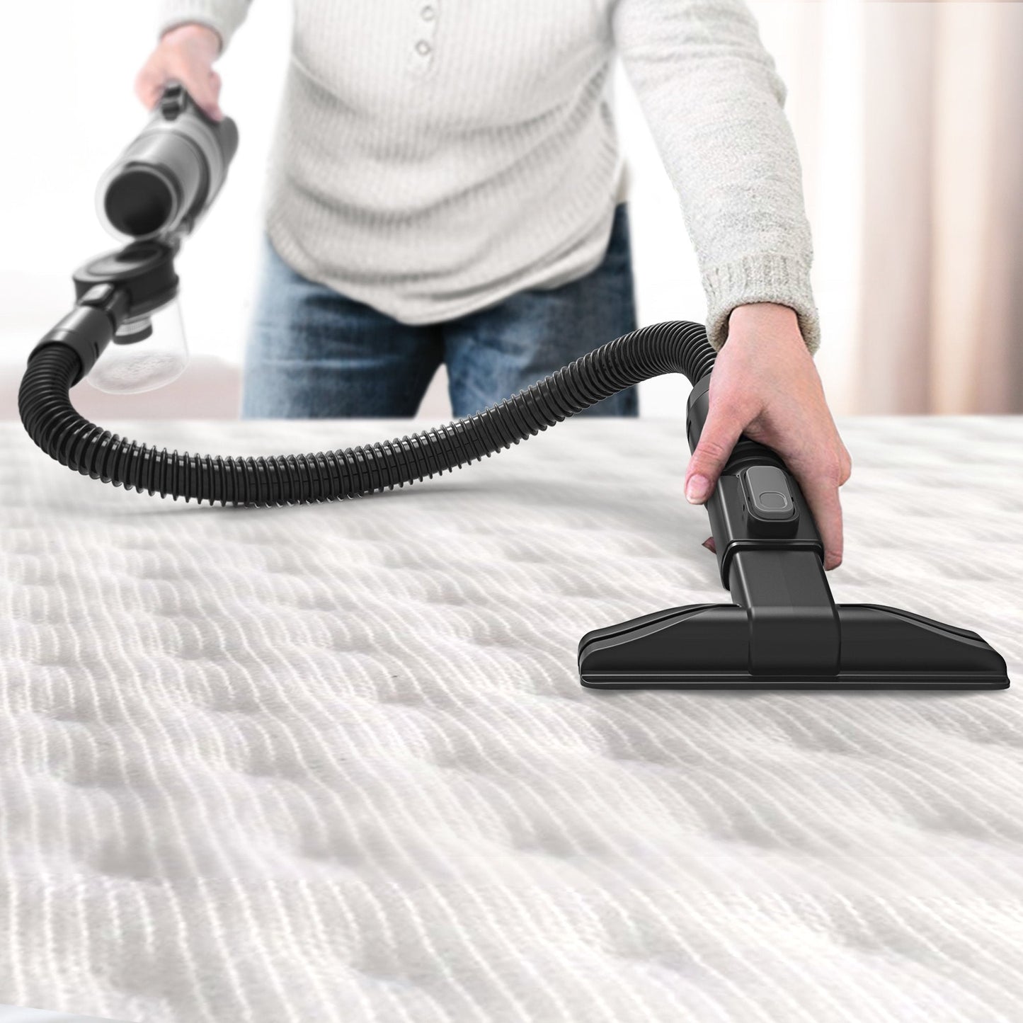 Flexible pipe allows you to clean more places